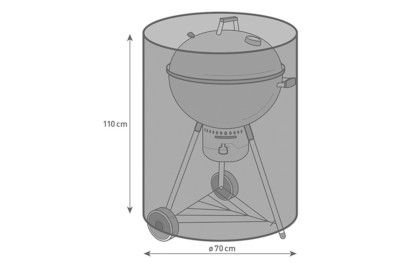 Image of Home and More BBQ Cover Charcoal Kuma, Ø 70x110cm bei JUMBO