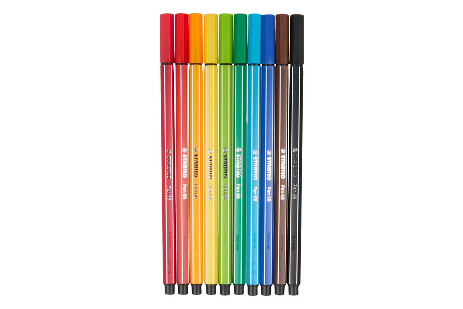 Pennarello Premium - STABILO Pen 68 - Astuccio da 10 - Colori