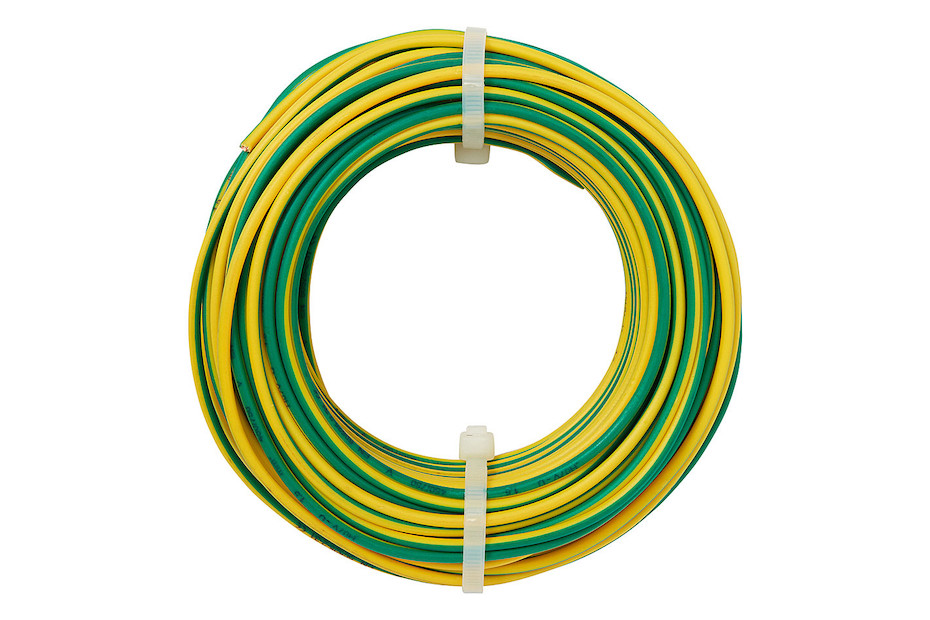 Câble électrique - 1.5 mm2 - jaune - au mètre - TB00364G