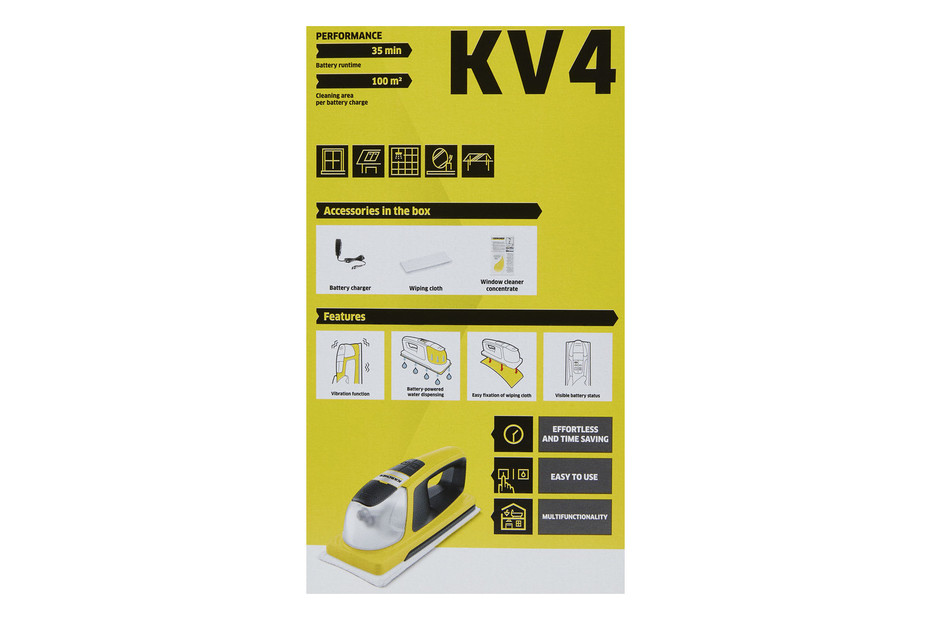 KarcherNettoyeur vitre sans fil WV 6 + KV 4 jaune