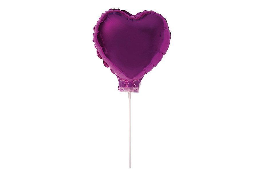 Rayher Palloncino a forma di cuore in lamina da infilare Fucsia