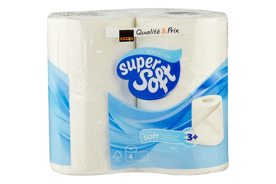 Super Soft papier hygiénique Sensation, 4 roulés 3-plis acheter à