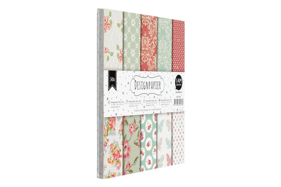 Carta da disegno e pittura, Carta per scrapbooking Rose 15,2 x 15,2 cm -  50 fogli, E-shop per i Vostri accessori per pittura, Consegna GRATIS per  gli ordini superiori ai 75€