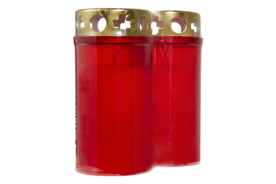 Candele per cimitero N. 3 colore rosso 2 pezzi acquistare da JUMBO