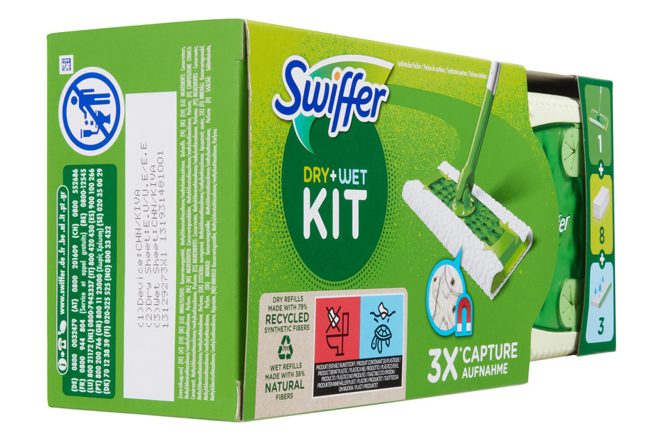 Kit completo di pulizia Swiffer 8 panni Dry e 3 panni Wet acquistare da  JUMBO