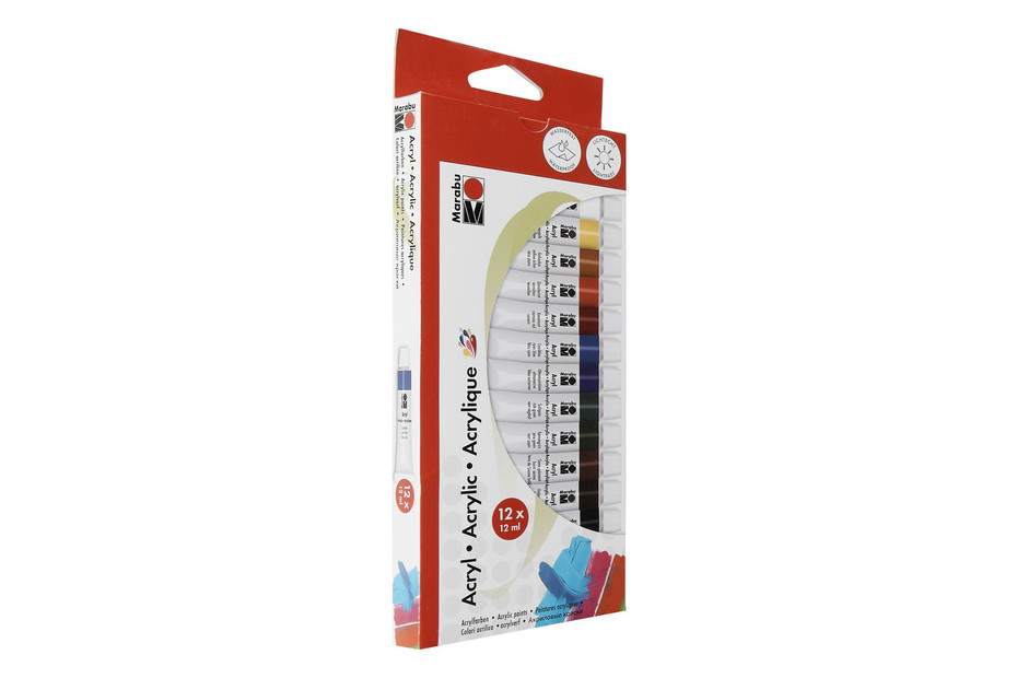 Marabu Set colori acrilici BASIC, 12 x 3,5 ml acquistare da JUMBO