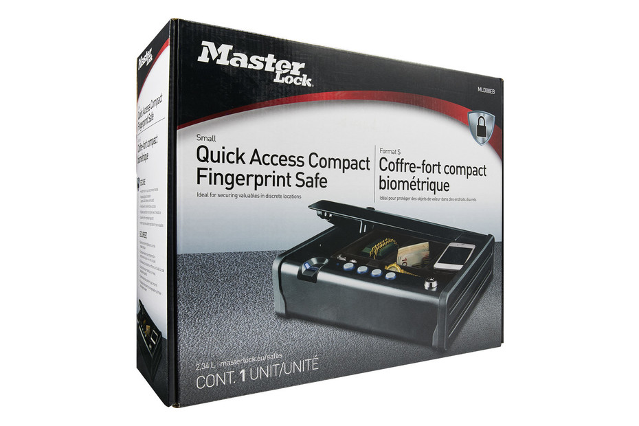 Coffre fort compact biométrique Master Lock format S MLD08EB