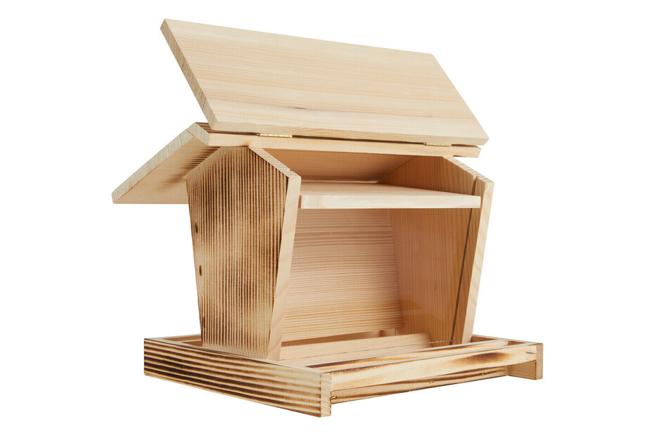 Mangeoire en bois pour oiseaux personnalisable