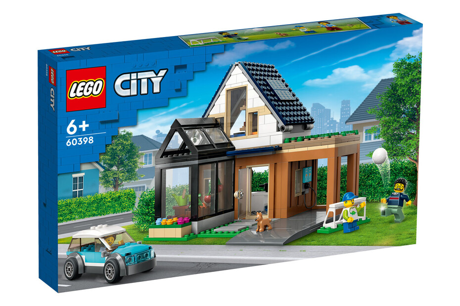 LEGO City La Maison Familiale et la Voiture Électrique 60398 LEGO : la  boîte à Prix Carrefour