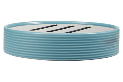 Image of Spirella Seifenschale Tube Ribbed Blau | ⌀ 11 cm